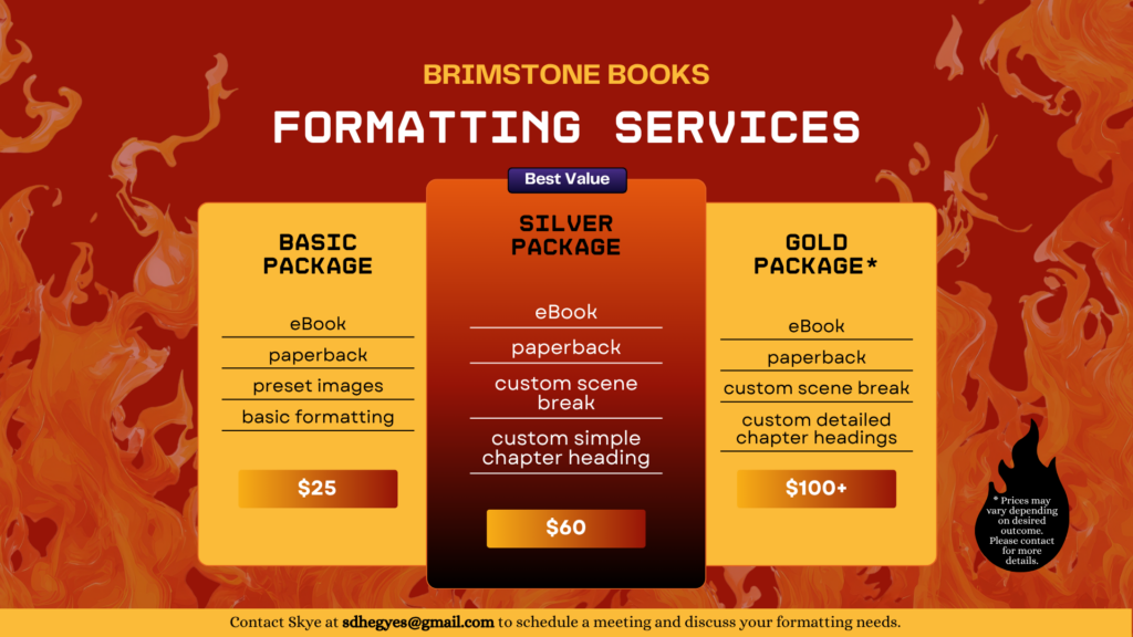 Brimstone Books Formatting Services
